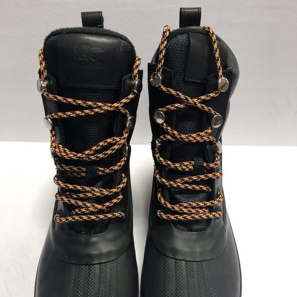 Sorel Women’s Slimpack III Hiker, Black Leather Waterproof Boots, Size 11M - Picture 3 of 6